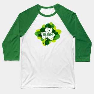 IRISH Giant Circle Shamrock Baseball T-Shirt